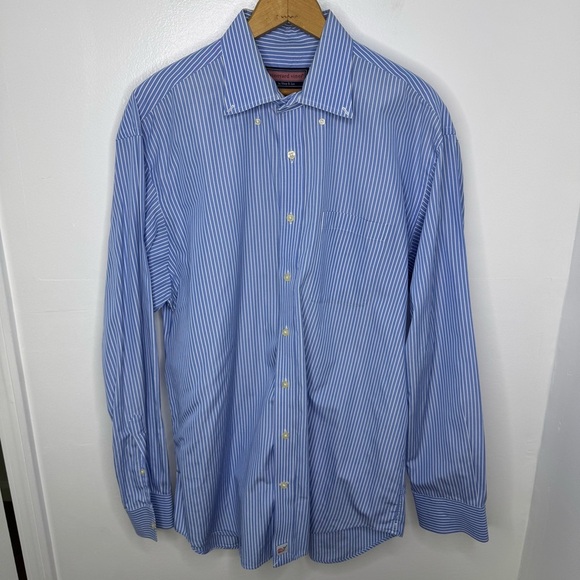Vineyard vines Men's Blue Striped Shirt - Picture 1 of 4